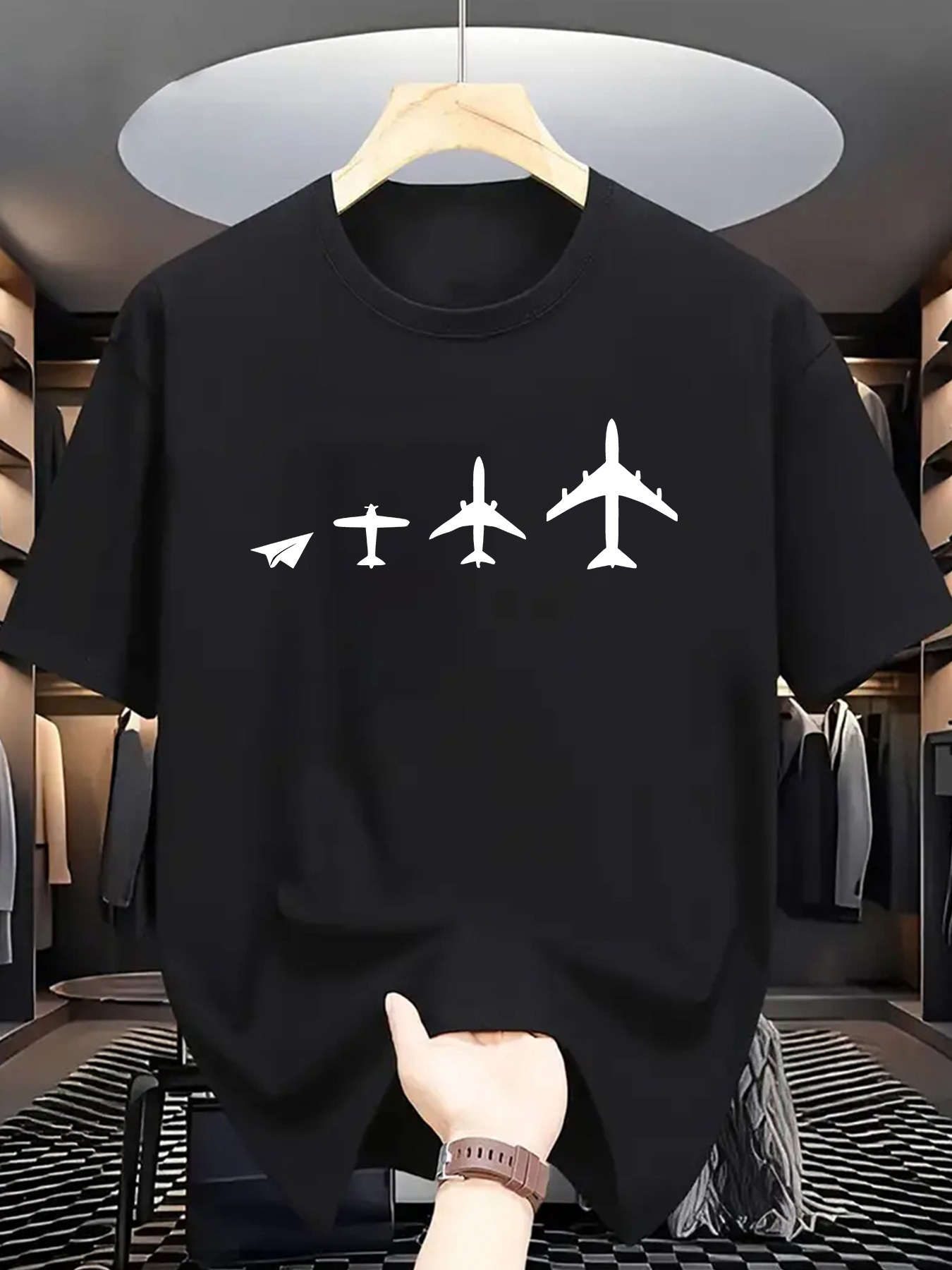 Street Fashion Evolution - Vliegtuig Evolution Print Heren T-shirt met