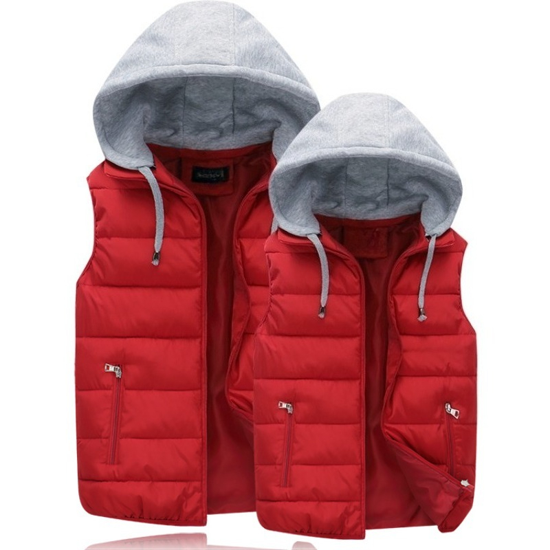 Puffer Vest Padded - Down Katoen Gewatteerde Jas Met Capuchon