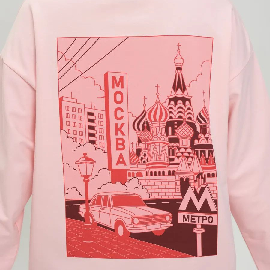 Street Fashion Moscow - Moskou Cityscape T-shirt met lange mouwen