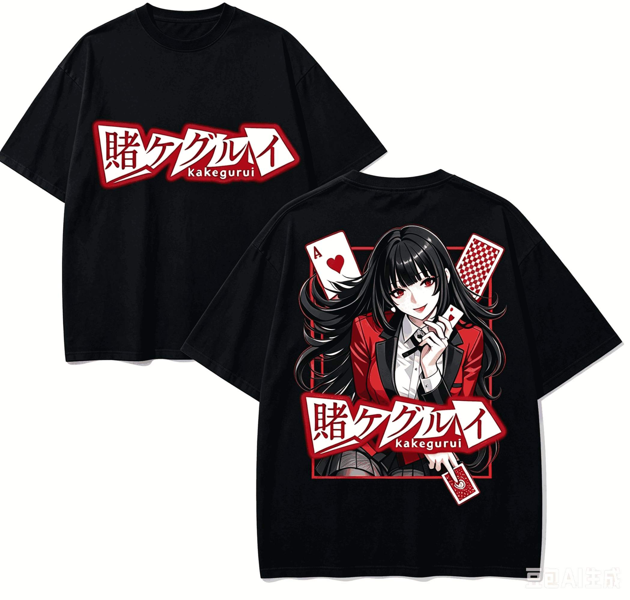 Street Fashion Model - Kakegurui Anime Lover T-shirt Harajuku Katoen