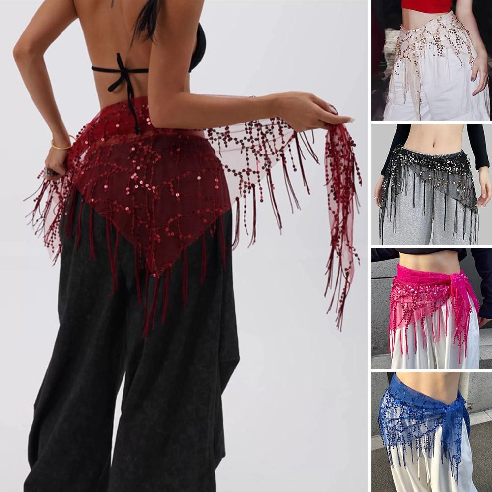 Street Fashion India - Mode Pailletten Buikdans Riem Jazzdans Kwasten