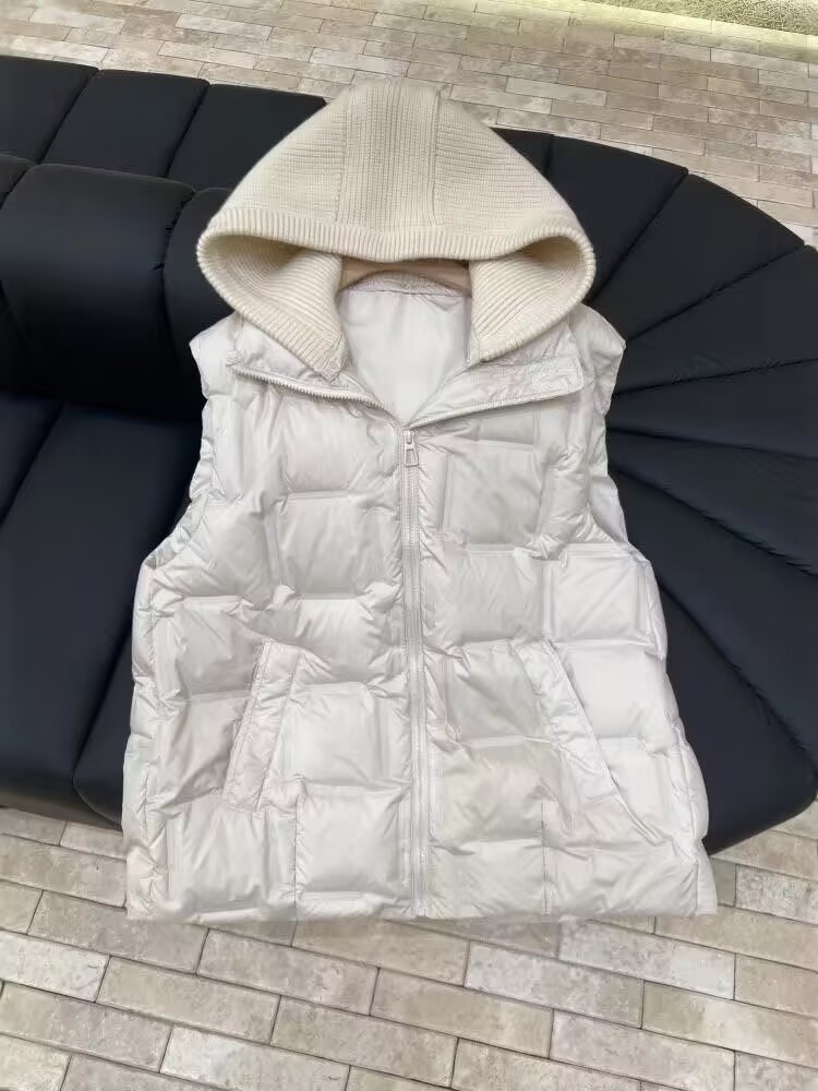 Puffer Vest Padded - Dames Casual Warme Breiwerk Jas met