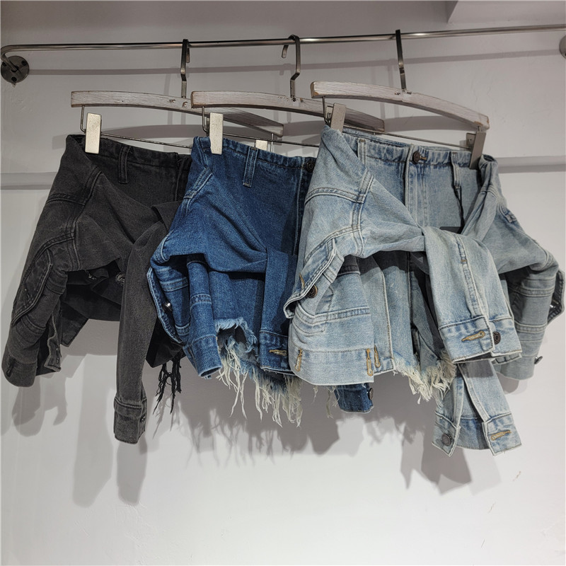 Street Fashion Vintage - Denim shorts dames jeans vintage gewassen