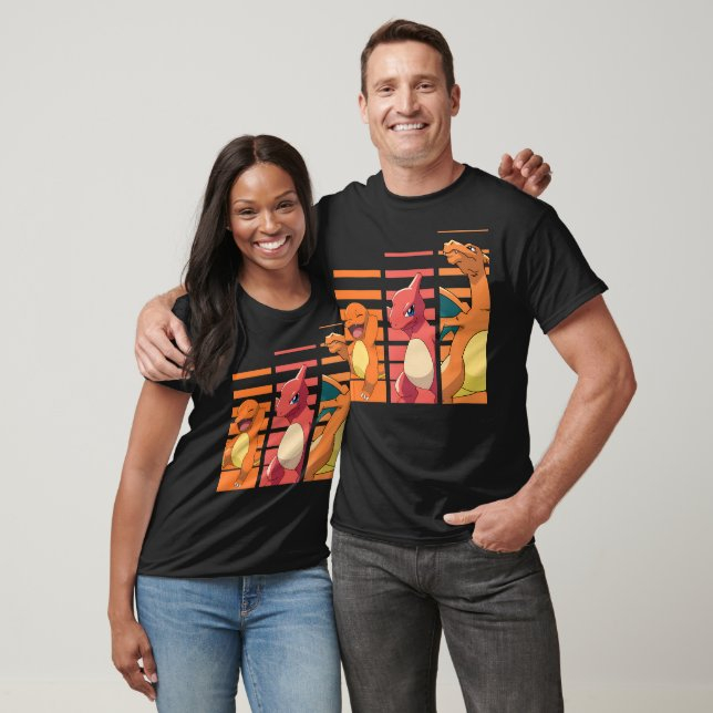 Street Fashion Evolution - Pokémon Charmander Evolutions Print T-shirt Katoenen