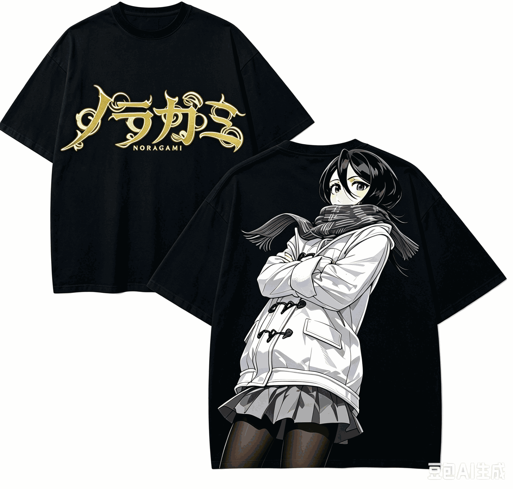 Street Fashion Model - Noragami Anime Lover T-shirt Harajuku Katoen