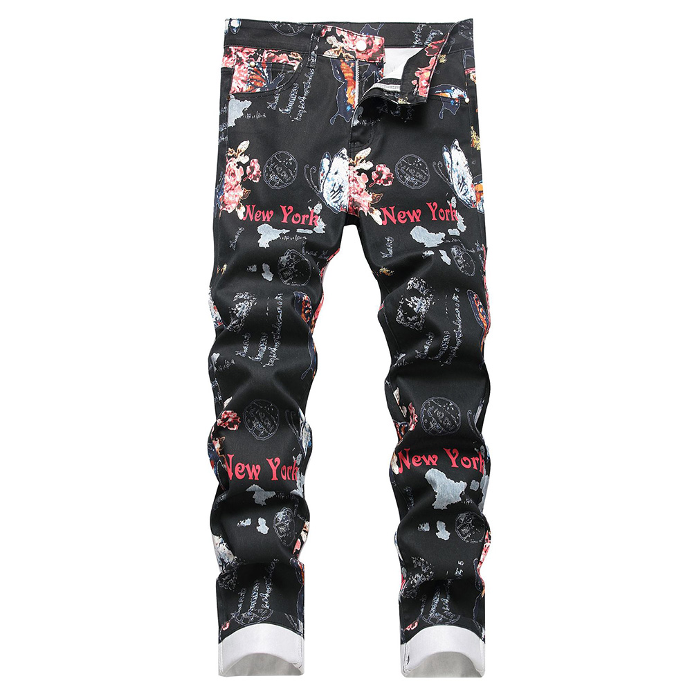 Heren jeans met digitale print - Street Fashion In New York recensie en prijs
