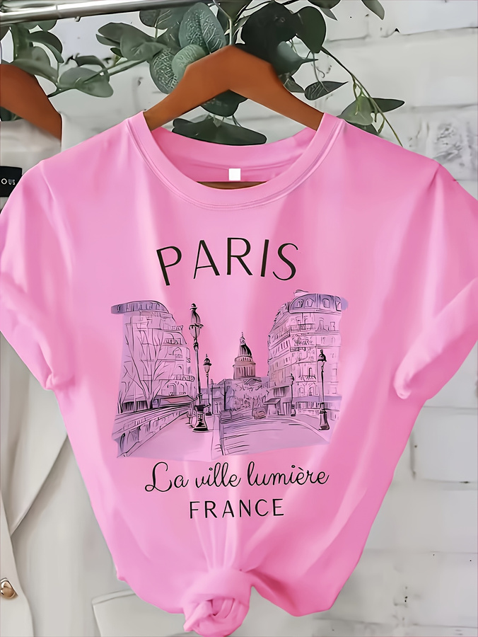 Dames T-shirt met Parijse prin - Street Fashion Paris 2025 recensie en prijs