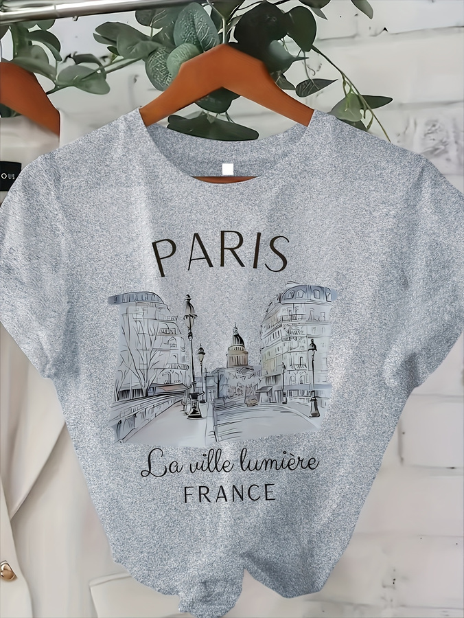Dames T-shirt met Parijse prin - Street Fashion Paris 2025 recensie en prijs