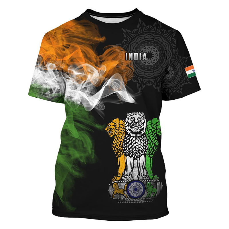 India Vlag Print T-shirt Heren - Street Fashion India recensie en prijs