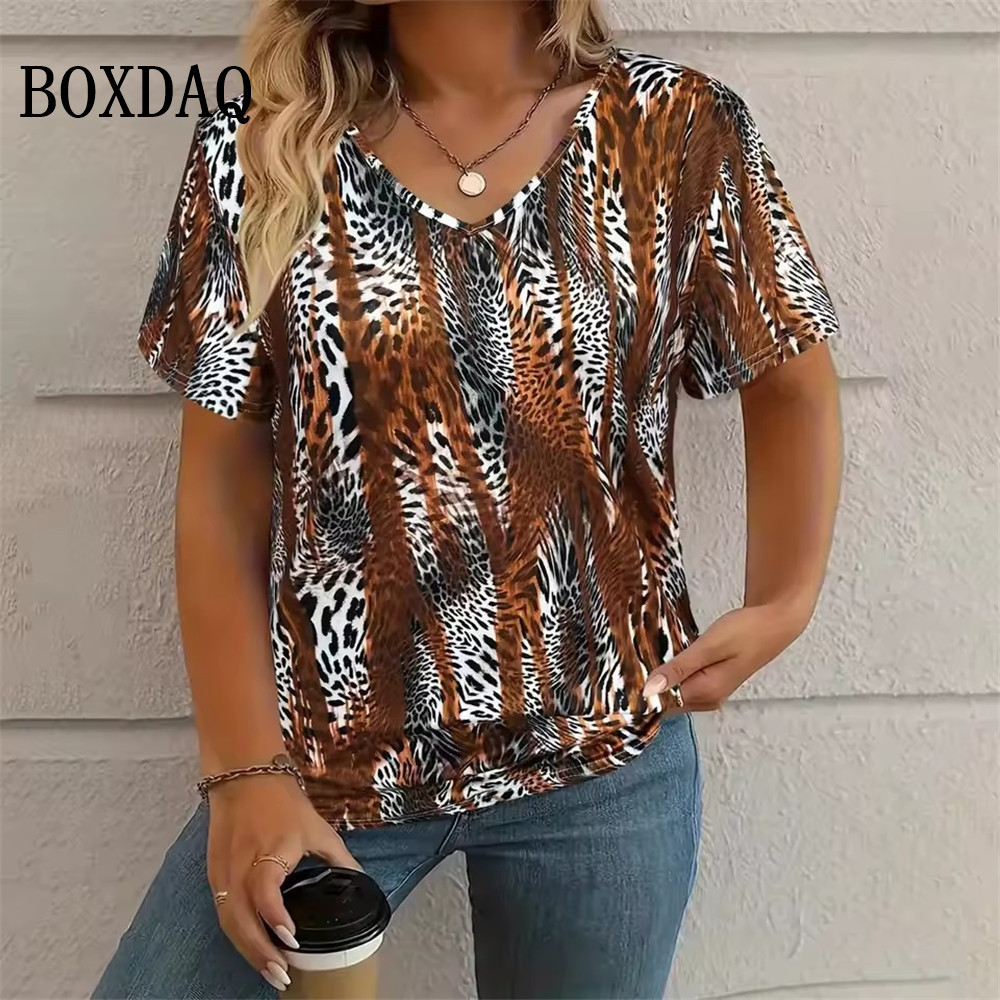 Zomer Vintage Luipaard 3D Prin - Street Fashion Plus Size recensie en prijs