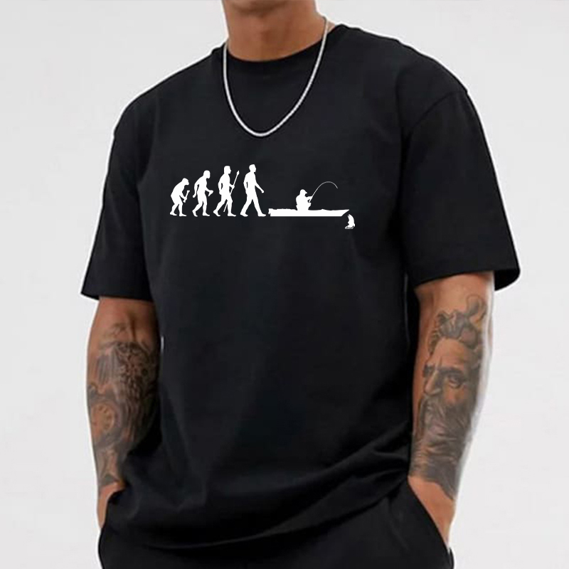Vissen Evolution Gedrukt T-shi - Street Fashion Evolution recensie en prijs